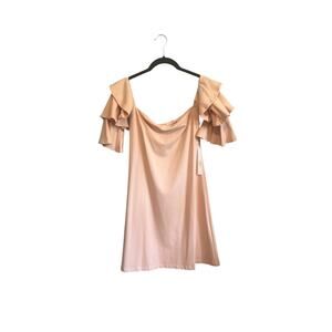 Susana Monaco Off the Shoulder Ruffle Sleeve Dress NWT Size Medium